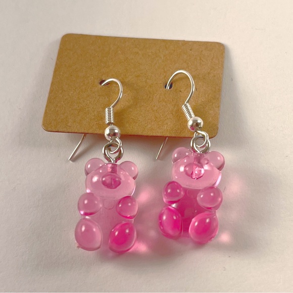 Jewelry - Hot Pink Gummy Bear Earrings 🍬